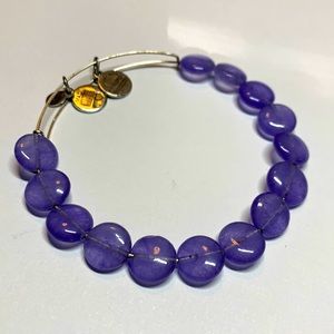 3/$20 New Alex and Ani purple beaded silver bracelet